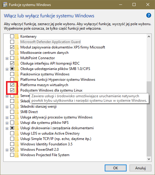 Funkcje systemu Windows