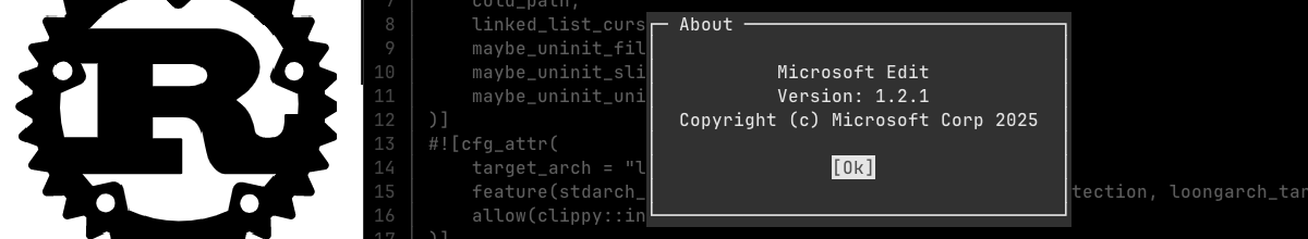 Microsoft Edit w języku Rust